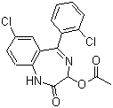 7-氯-5-(2-氯苯基)-1,3-二氫-2-氧代-2H-1,4-苯并二氮雜卓-3-基乙酸酯結(jié)構(gòu)式_2848-96-6結(jié)構(gòu)式 7-氯-5-(2-氯苯基)-1,3-二氫-2-氧代-2H-1,4-苯并二氮雜卓-3-基乙酸酯結(jié)構(gòu)式_2848-96-6結(jié)構(gòu)式